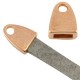 DQ metal end cap with eyelet Ø 5.2x2.2mm Rosegold